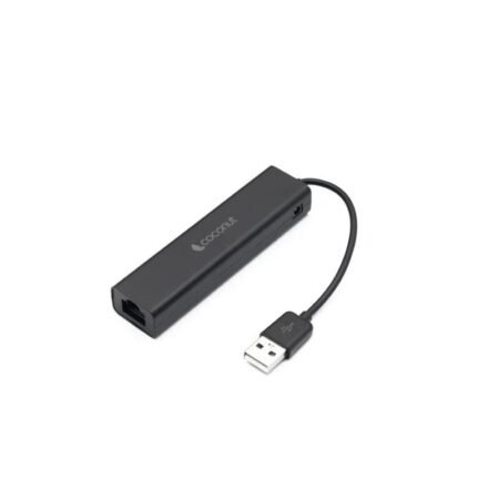 Coconut USB HUB + LAN Ethernet Adapter 100mbps LAN | 3*2.0 USB Ports