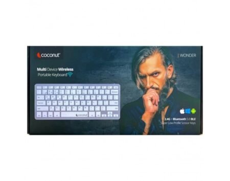 Coconut WK23 Wonder - Wireless + BT Keyboard for Pc/Mac/Laptop/Tablet (Scissor Keys) (Rechargeable)