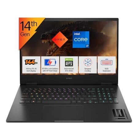HP OMEN Gaming, 14th Gen Intel Core i7-14650HX, 8GB RTX 4060 (16GB DDR5, 1TB SSD) 144Hz, IPS, FHD, 16.1-inch (40.9 cm) Win11